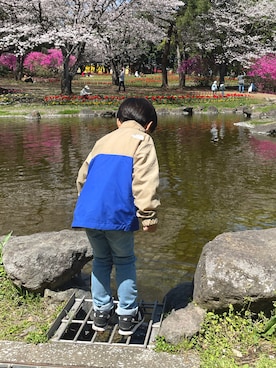 「BRANSHES（ブランシェス）のアイテム（パンツ）」を使った、jolieさん（レディース・162cm）の春コーディネート