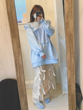「Candy Stripper」｜「アイテム（スウェット）」を使った、Hidemi さん（レディース・153cm）の冬コーディネート