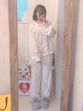 「低身長」｜「アイテム（ルームウェア）」を使った、Hidemi さん（レディース・153cm）の冬コーディネート