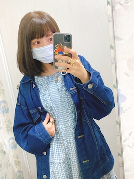 「LILY BROWN（リリーブラウン）のアイテム（デニムジャケット）」を使った、Hidemi さん（レディース・153cm）の春コーディネート
