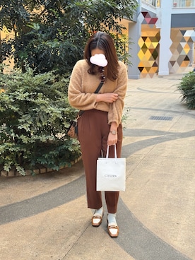 「アイテム（アナログ腕時計）」を使った、Mさん（レディース・156cm）の秋コーディネート