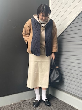「URBAN RESEARCH Sonny Label（アーバンリサーチサニーレーベル）のアイテム（ブルゾン）」を使った、rinaさん（レディース・172cm）の冬コーディネート