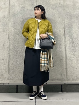 「秋トレンド2021」｜「アイテム（ブルゾン）」を使った、rinaさん（レディース・172cm）の秋コーディネート