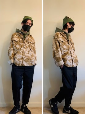 「PALACE（パレス）のアイテム（帽子）」を使った、LuLuさん（メンズ・170cm）の秋コーディネート