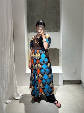 「アイテム（タンクトップ、ブラウン系）」を使った、satomiさん（骨格ナチュラル・レディース・164cm）の夏コーディネート
