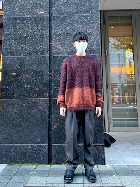 「新年一発目」｜「アイテム（スラックス）」を使った、あべさん（メンズ・168cm）の冬コーディネート