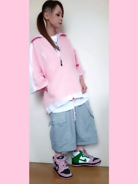 「PRO CLUB」｜Cocoさん（レディース・153cm）の夏コーディネート