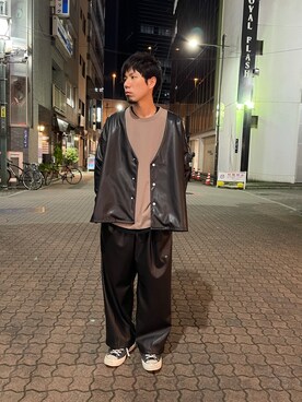 「DANKE SCHON（ダンケシェーン）のアイテム（スラックス）」を使った、KAWAKITA SHOICHIさん（メンズ・175cm）の秋コーディネート