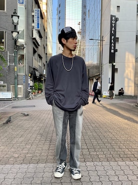 「DRIES VAN NOTEN（ドリスヴァンノッテン）のアイテム（トップス）」を使った、KAWAKITA SHOICHIさん（メンズ・175cm）の秋コーディネート