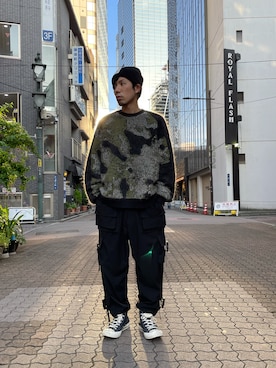 「Y-3(ワイスリー)のアイテム(帽子)」を使った、KAWAKITA SHOICHIさん(メンズ・175cm)の秋コーディネート