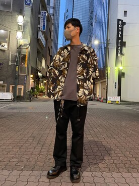 「WHITELAND（ホワイトランド）のアイテム（Tシャツ/カットソー）」を使った、KAWAKITA SHOICHIさん（メンズ・175cm）の夏コーディネート