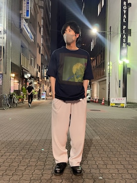 「DRIES VAN NOTEN（ドリスヴァンノッテン）のアイテム（トップス）」を使った、KAWAKITA SHOICHIさん（メンズ・175cm）の夏コーディネート