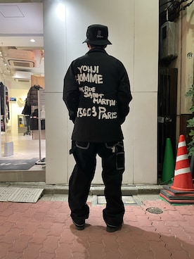 「Yohji Yamamoto（ヨウジヤマモト）のアイテム（ジャケット/アウター）」を使った、KAWAKITA SHOICHIさん（メンズ・175cm）の秋コーディネート