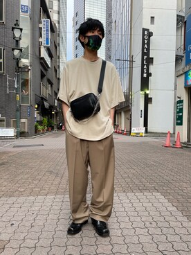 「Danke schon」｜「アイテム（スラックス）」を使った、KAWAKITA SHOICHIさん（メンズ・175cm）の夏コーディネート