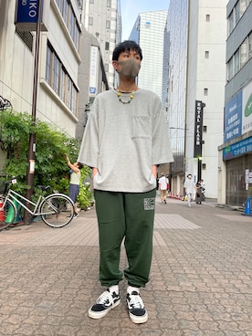 「Danke schon」｜「アイテム（スウェットパンツ）」を使った、KAWAKITA SHOICHIさん（メンズ・175cm）の夏コーディネート