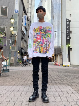 「WE11DONE（ウェルダン）のアイテム」を使った、KAWAKITA SHOICHIさん（メンズ・175cm）の夏コーディネート