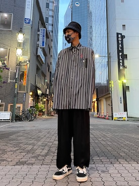 「KaneZ（ケインズ）のアイテム」を使った、KAWAKITA SHOICHIさん（メンズ・175cm）の夏コーディネート