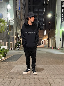 「Y-3(ワイスリー)のアイテム(帽子)」を使った、KAWAKITA SHOICHIさん(メンズ・175cm)の春コーディネート