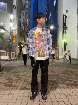 「L.H.P（エルエイチピー）のアイテム（ブーツ）」を使った、KAWAKITA SHOICHIさん（メンズ・175cm）の夏コーディネート
