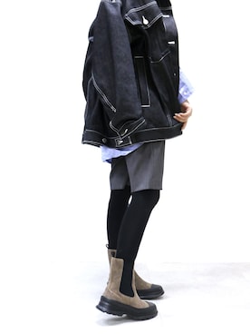 「アイテム（デニムジャケット）」を使った、kari kitayamaさん（レディース・160cm）の春コーディネート