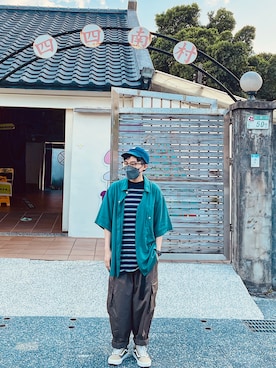「plain-me（プレインミー）のアイテム（チノパンツ）」を使った、33さん（メンズ・155cm）の秋コーディネート