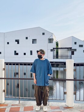 「plain-me（プレインミー）のアイテム（チノパンツ）」を使った、33さん（メンズ・155cm）の秋コーディネート