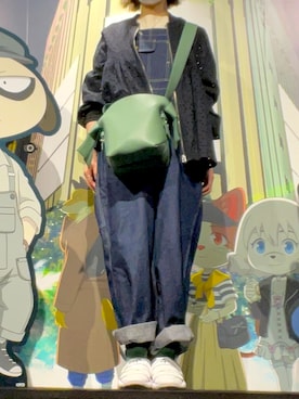 「Johnbull（ジョンブル）のアイテム（サロペット/オーバーオール）」を使った、さんがつさん（レディース・152cm）の秋コーディネート