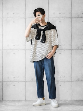 「MAISON SPECIAL（メゾンスペシャル）のアイテム（アクセサリー）」を使った、しゅんたろーさん（メンズ・177cm）の夏コーディネート