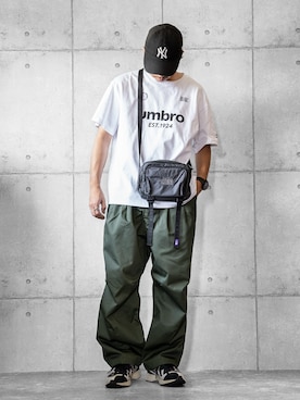 「NEW ERA（ニューエラ）のアイテム」を使った、しゅんたろーさん（メンズ・177cm）の夏コーディネート