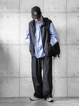 「アイテム（帽子）」を使った、しゅんたろーさん（メンズ・177cm）の春コーディネート