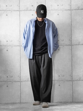 「アイテム（帽子）」を使った、しゅんたろーさん（メンズ・177cm）の春コーディネート