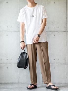 「OMNES Another Edition（オムネス アナザーエディション）のアイテム」を使った、しゅんたろーさん（メンズ・177cm）の夏コーディネート