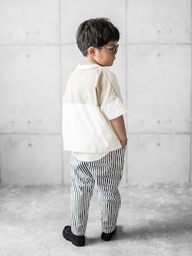 「devirock（デビロック）のアイテム（Tシャツ/カットソー）」を使った、しゅんたろーさん（キッズ・110cm）の春コーディネート