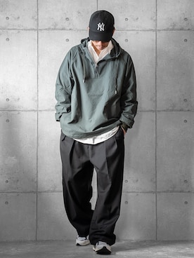 「アイテム（帽子）」を使った、しゅんたろーさん（メンズ・177cm）の秋コーディネート