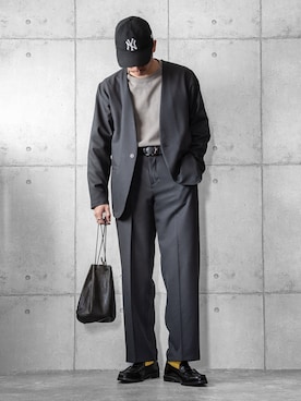 「アイテム（セットアップ）」を使った、しゅんたろーさん（メンズ・177cm）の冬コーディネート