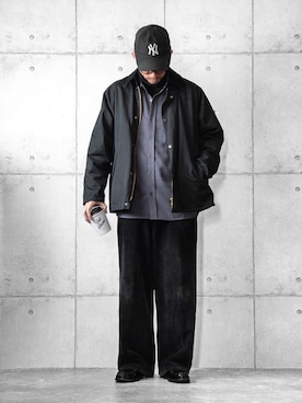 「アイテム（帽子）」を使った、しゅんたろーさん（メンズ・177cm）の冬コーディネート