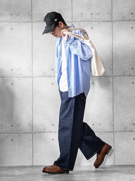 「Paraboot（パラブーツ）のアイテム」を使った、しゅんたろーさん（メンズ・177cm）の春コーディネート