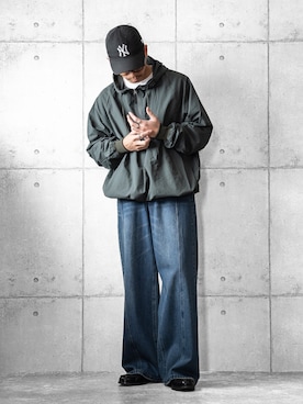 「アイテム（帽子）」を使った、しゅんたろーさん（メンズ・177cm）の春コーディネート