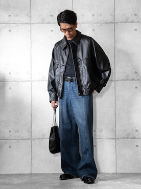 「アイテム（ブルゾン）」を使った、しゅんたろーさん（メンズ・177cm）の秋コーディネート