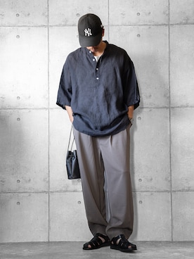 「Paraboot（パラブーツ）のアイテム」を使った、しゅんたろーさん（メンズ・177cm）の夏コーディネート