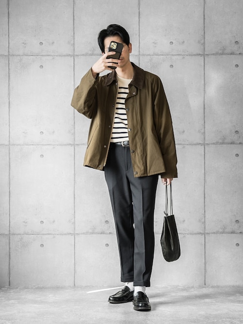 お洒落なカジュアルに♪【HERMES】コットン＆レザー コート セール】 【WEB限定カラーあり・撥水】80/2 T/C ツイル ステン