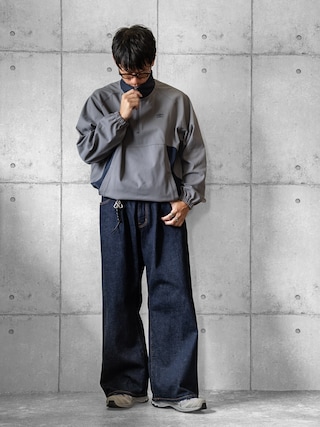 「UMBRO(アンブロ)のUMBROxムラサキスポーツ トラックジャケット オーバーサイズ ユニセックス セットアップ対応 MD18MSJK01/WMD18MSJK01(その他アウター)」を使った、しゅんたろーさん(メンズ・177cm)の秋コーディネート