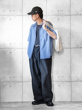 「hobo(ホーボー)のアイテム」を使った、しゅんたろーさん(メンズ・177cm)の春コーディネート