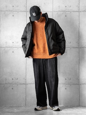 「アイテム（キャップ）」を使った、しゅんたろーさん（メンズ・177cm）の冬コーディネート