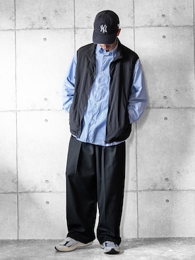 「アイテム（ベスト）」を使った、しゅんたろーさん（メンズ・177cm）の秋コーディネート