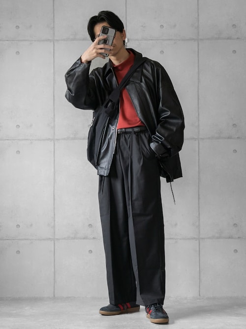 UNISEX》KONBU Nylon Shoulder “BANANA” Bag/コンブナイロン