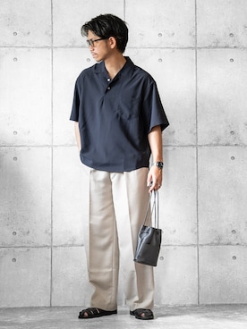 「Paraboot（パラブーツ）のアイテム」を使った、しゅんたろーさん（メンズ・177cm）の夏コーディネート