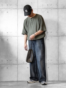 「Steven Alan（スティーブンアラン）のアイテム（リング）」を使った、しゅんたろーさん（メンズ・177cm）の春コーディネート