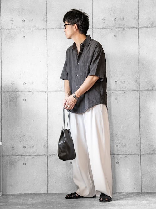 GAUZE MESH CHECK H/S SHIRT