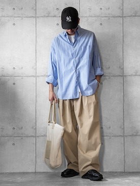 「アイテム（キャップ）」を使った、しゅんたろーさん（メンズ・177cm）の春コーディネート